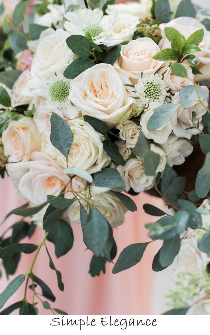 bouquet with light pink roses